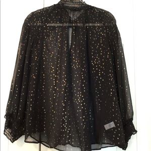 Black, shear Loft top